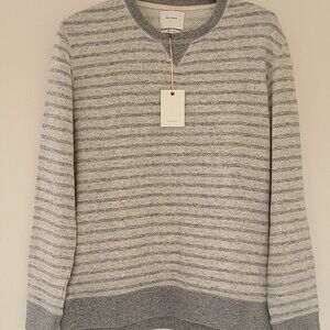 NWT Billy Reid Mde In Japan Long Sleeve Pullover Sweatshirt Sweater Crew - Large